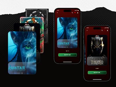 Movie App Design - Avatar/Wakanda Forever 3d app appdesign branding design graphic design ui uiux uiuxdesign ux uxui