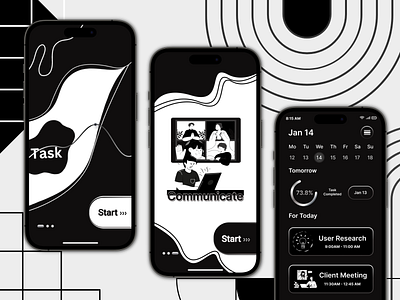 Task Management App: iOS App UI/UX 3d app app design app ui branding design graphic design illustration product designer task task management app ui ui design uidesigner uiux ux ux design ux research vector