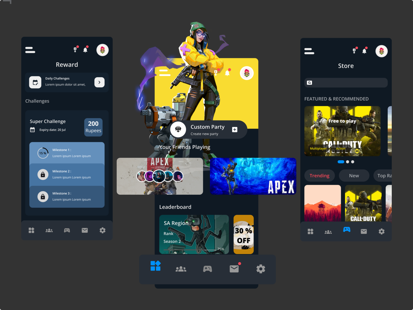 Mobile Game digital distribution app design by Adarsh Kumar on Dribbble
