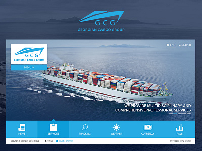 Cargo Group cargo delivery responsive design sea shipping transportation uiux