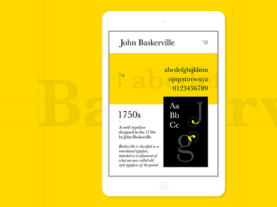 Baskerville Typography - Serif typeface baskerville font font type serif typography