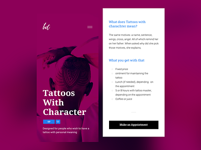 Tattoos with Character app tattoos ui