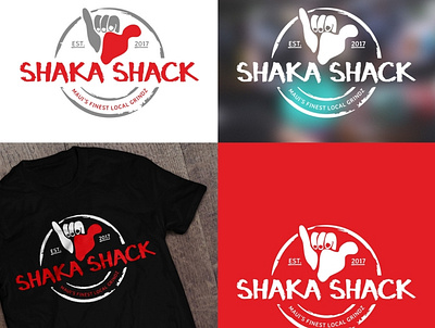Logo Shaka Shack branding creative logo design graphic design logo logo shaka shack logo tshirt vector