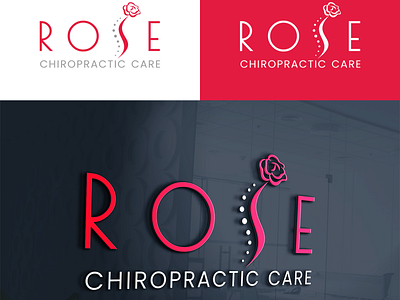 Logo chiropractic branding creative logo design graphic design logo logo chiropractic rose logo vector