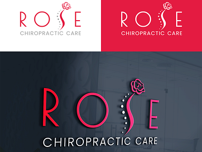 Logo chiropractic branding creative logo design graphic design logo logo chiropractic rose logo vector