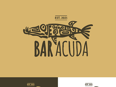 Logo baracuda branding creative logo design graphic design logo logo baracuda logo creative bar vector