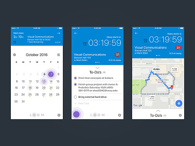 Loom App Concept android calendar ios material material design task to-do uiux
