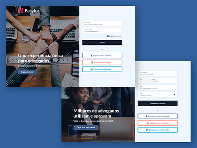 Login and Register - EasyJur advocate desktop layout login register