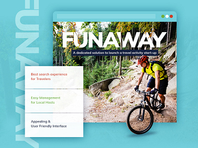 FunAway Concept clean design interface minimal product travel ui web