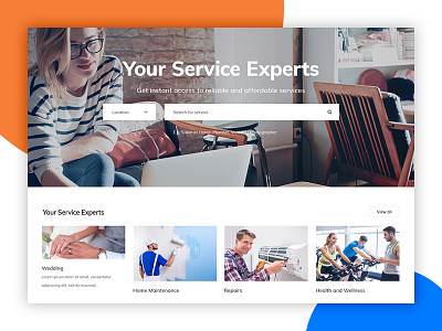 YoPro Homepage Concept clean homepage interface landing page minimal product service ui web web design