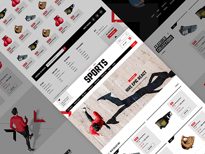 Sports e-Commerce Shop Powered by YoKart design sports ui user interface ux website yokart