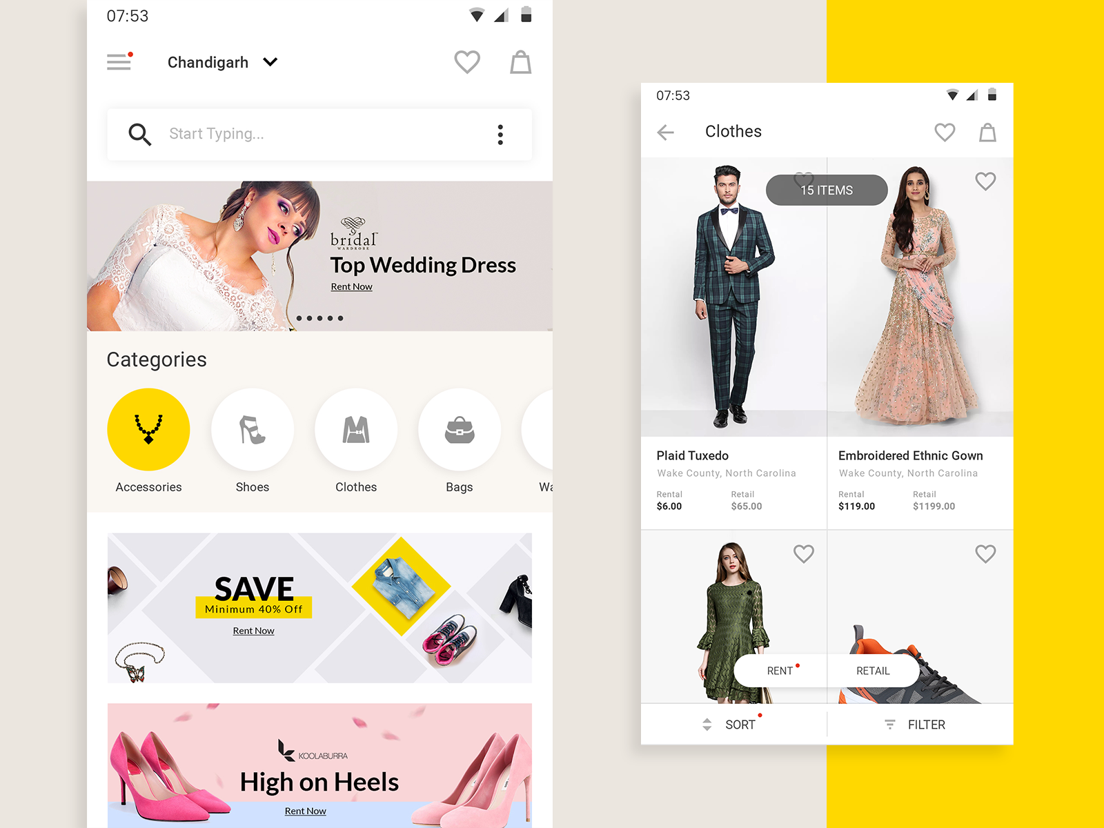 Yorent App Concept by Mani Shankar for FATbit Technologies on Dribbble