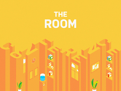 The Room graphic illustration illustrator isometric sticker vector yellow