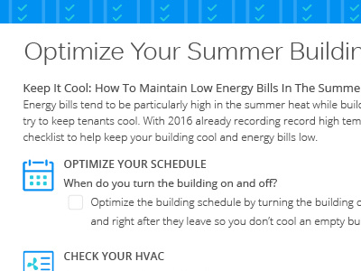 Summertime Operations Checklist