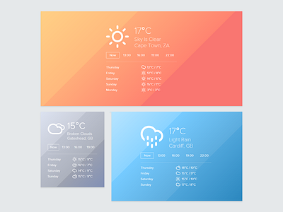 Weather colours css gradient sunny weather