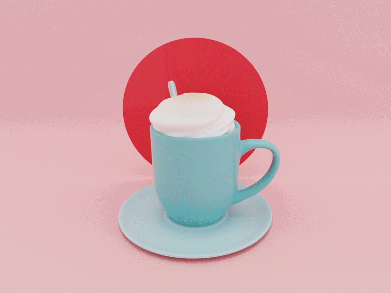 Cappushiba 3d animation cappuccino cinema 4d shiba