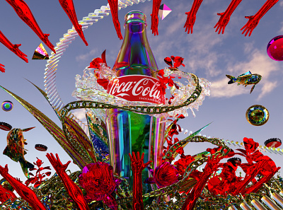 Coca-cola x Twitch Styleframe 002 3d coke design redshift3d