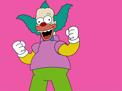 The Simpsons 'Krusty flow' animation clown design gif illustration krusty motion graphics the simpsons vector