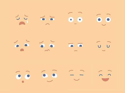 Emotions emotions faces facial expressions illustration vector
