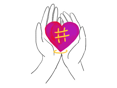 #catching feelings catching feelings hashtag heart illustration line art love