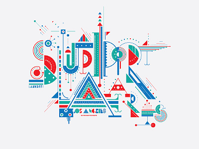 Support The Arts design illustrated typography illustration lettering shapes support the arts typography vector