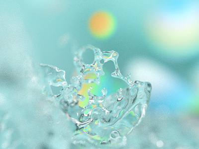 Splash 3d abstract bokeh c4d frozen moment liquid octane water