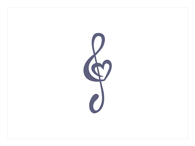 Choir Logo brand branding choir heart hearts logo love minimal music music note music score