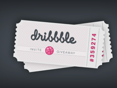 Dribbble ticket ticket dribbble invite giveaway