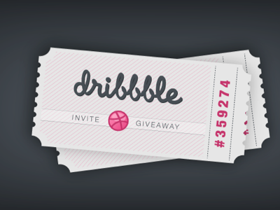 Dribbble ticket dribbble giveaway invite ticket