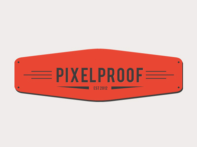 PixelProof Logo Color badge bebas color grey orange pixelproof
