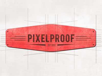 PixelProof Logo Guidelines badge grunge guidelines logo pixelproof texture vintage