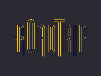 Roadtrip custon type design road trip roadtrip type typography