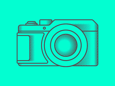 Photography camera dot screen gradient icon photography