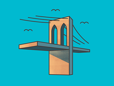 Brooklyn 2.5d bridge brooklyn design challenge icon design texture