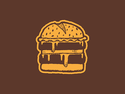 Burger burger food hand drawn icon challenge texture