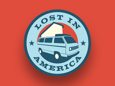 Lost In America america lapel pin travel vanagon vanlife westfalia