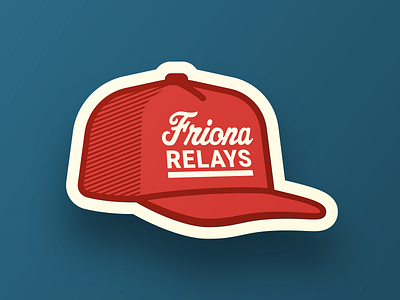 My Favorite Hat america apparel ballcap friona hat icon illustration logo design red sticker texas