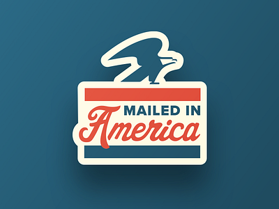 Mailed In America Lapel Pin america americana iconic lapel pin mailman red white and blue travel usps