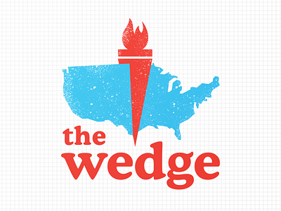 The Wedge america conceptual logo democracy democrat education illustration logo logo design political politics republican typography
