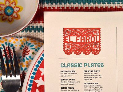 El Farol Menu branding logo menu restaurant