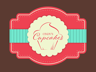 Cupcake Logo branding cupcakes logo sticker