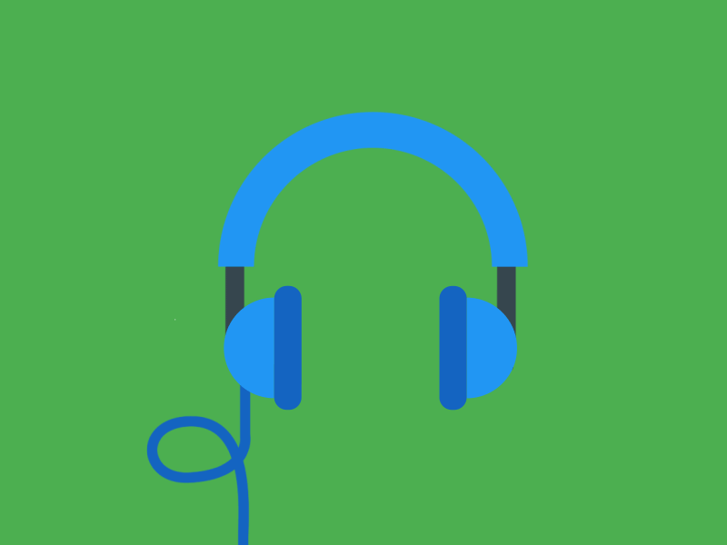 Headphones 2d animation fedekotek flat gif google headphones icons keyframes motion music