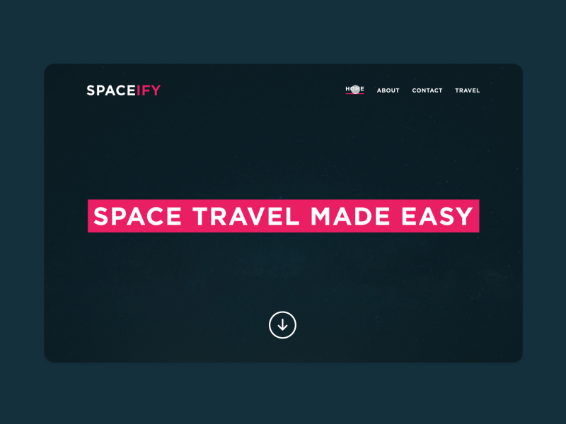 Landing Page - #dailyui #003 003 after effects animation dailyui gif interaction landing page loop space ui ux web