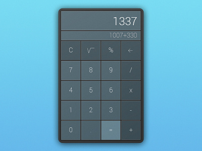 Calculator - #dailyui #004 app calculator dailyui design flat minimalistic mobile ui ux