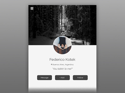 User Profile - #dailyui #006