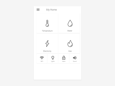 Home Monitoring Dashboard - #dailyui #021 21 daily dashboard design home minimal mobile monitoring ui ux