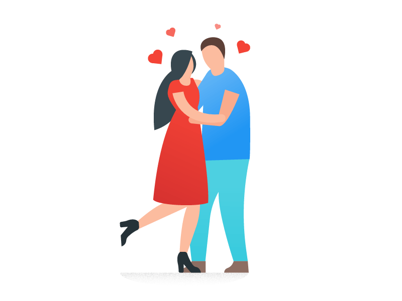 Valentine's Day - Think with Google animation google heart hug illustration loop love lovers valentines
