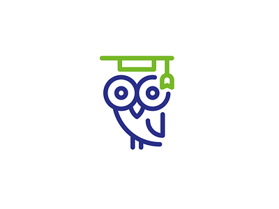 Owl animal icon knowledge logo wisdom