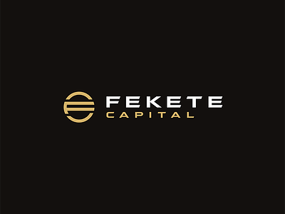 Fekete Capital Logotype branding capital cash design investment logo logotype market minimal money