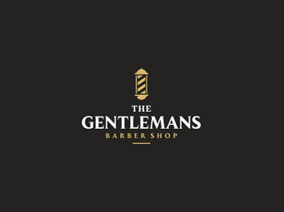 The Gentlemans Logotype barber barbershop beard hair minimal shop